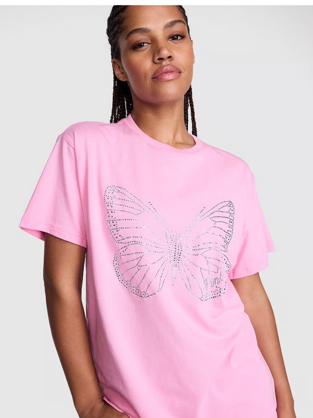 PINK Victoria's Secret Campus Cotton Tee in Lollipop Pink